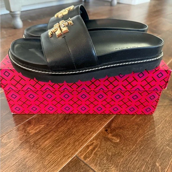 Tory Burch Everly Anatomic Lug slides. Size 8. - Picture 3 of 8